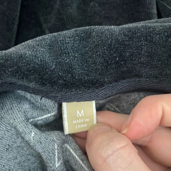 Michael Kors Black Velour Zip Up Sweatshirt Women’s Size M Medium Hoodie Jacket - Picture 5 of 8
